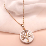 Collier Arbre de Vie en Porcelaine Fait Main | Bijou Femme Bohème Chic