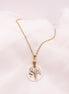 Collier Arbre de Vie en porcelaine fait main sur chaîne acier inoxydable 46 cm. Bijou femme bohème chic et artisanal fabriqué dans le Sud de la France.