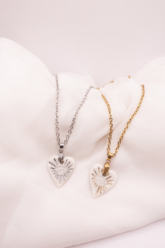 Collier Cœur argent «parce que je t’aime»