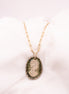 Sautoir Camée Angèle Emerald Edition Numérotée | Collier Femme en Porcelaine Fait Main
