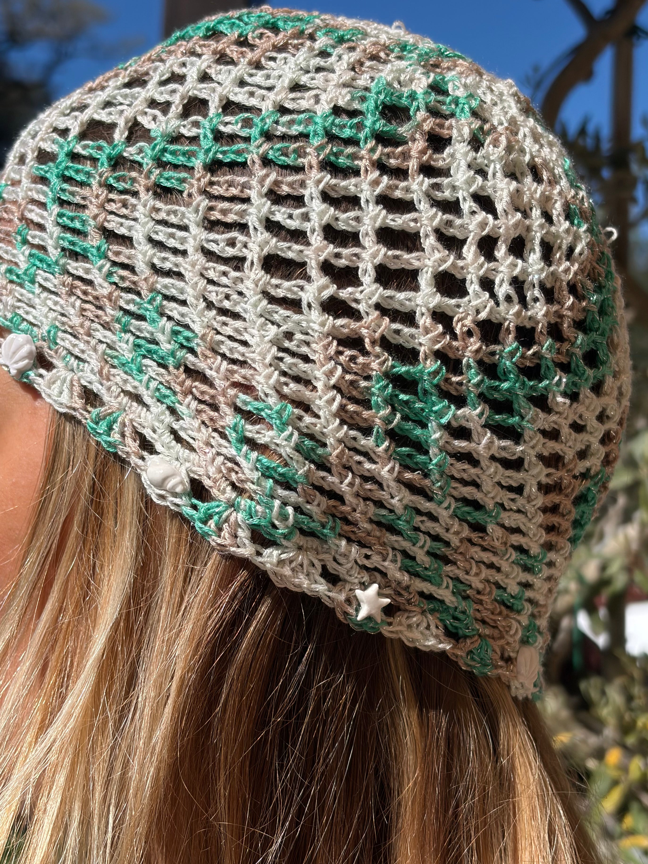 Bonnet en Crochet avec Coquillages