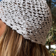 Bonnet en crochet pailletée
