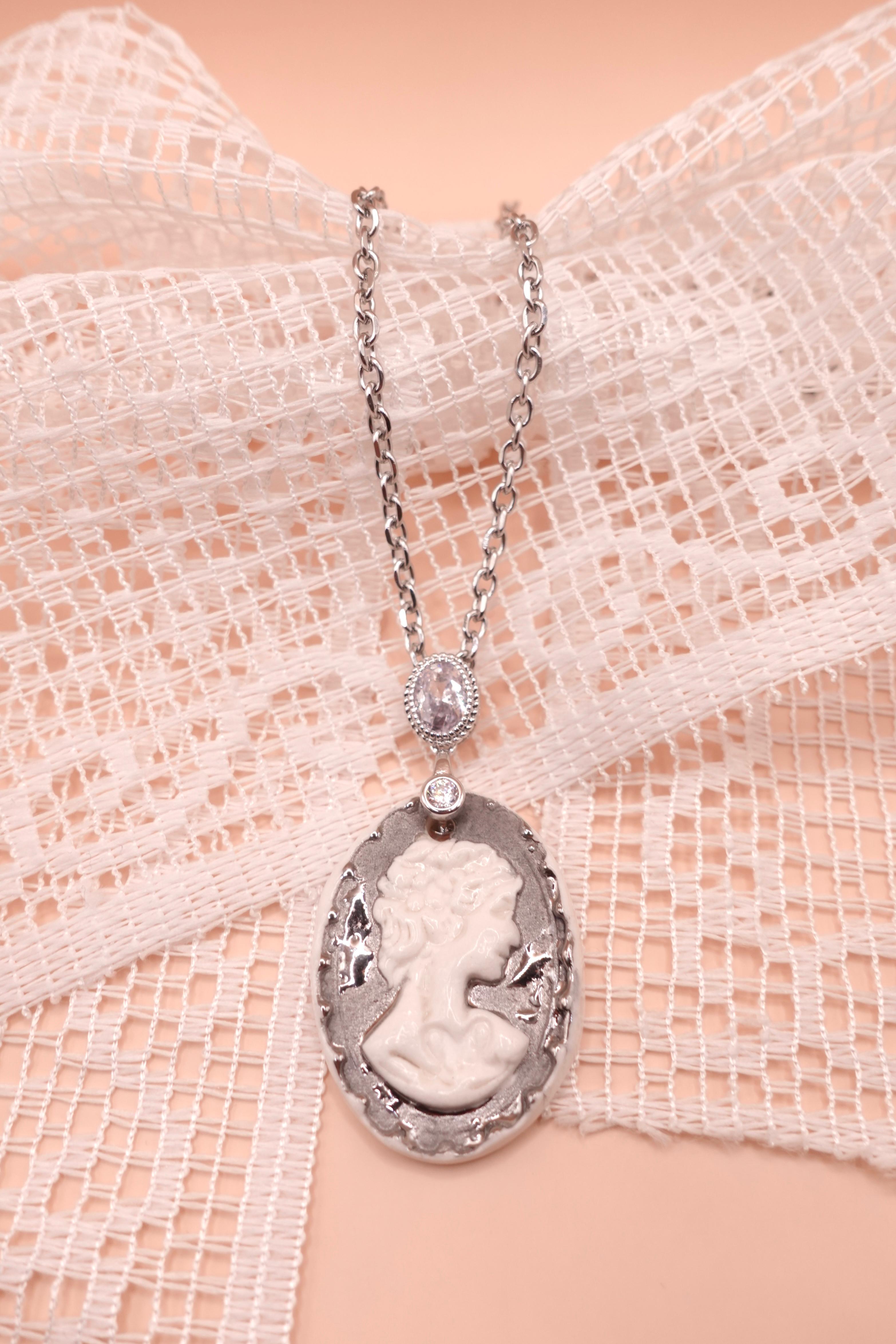 Sautoir Angèle platine