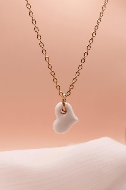 Collier petit cœur doré