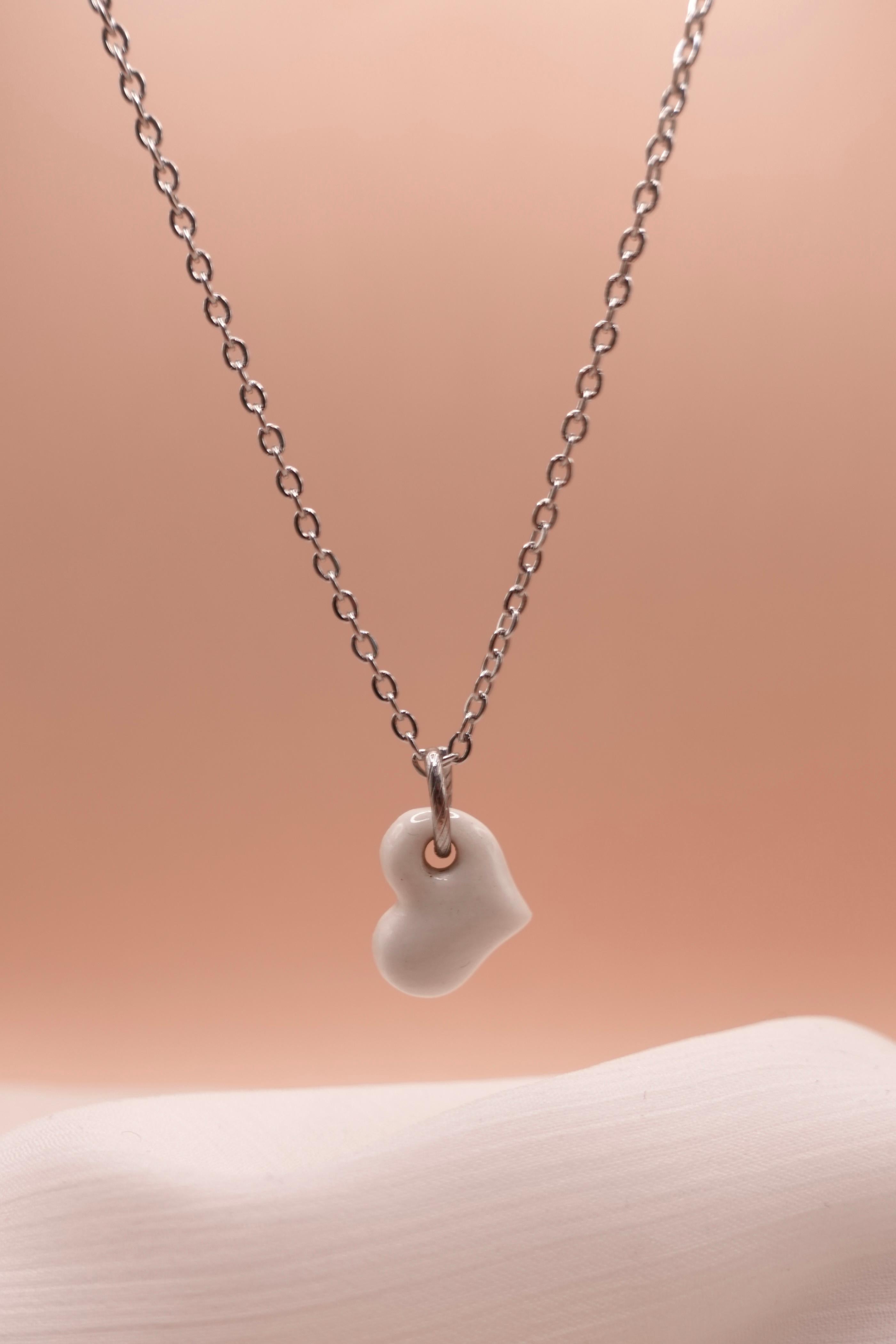 Collier petit cœur argent