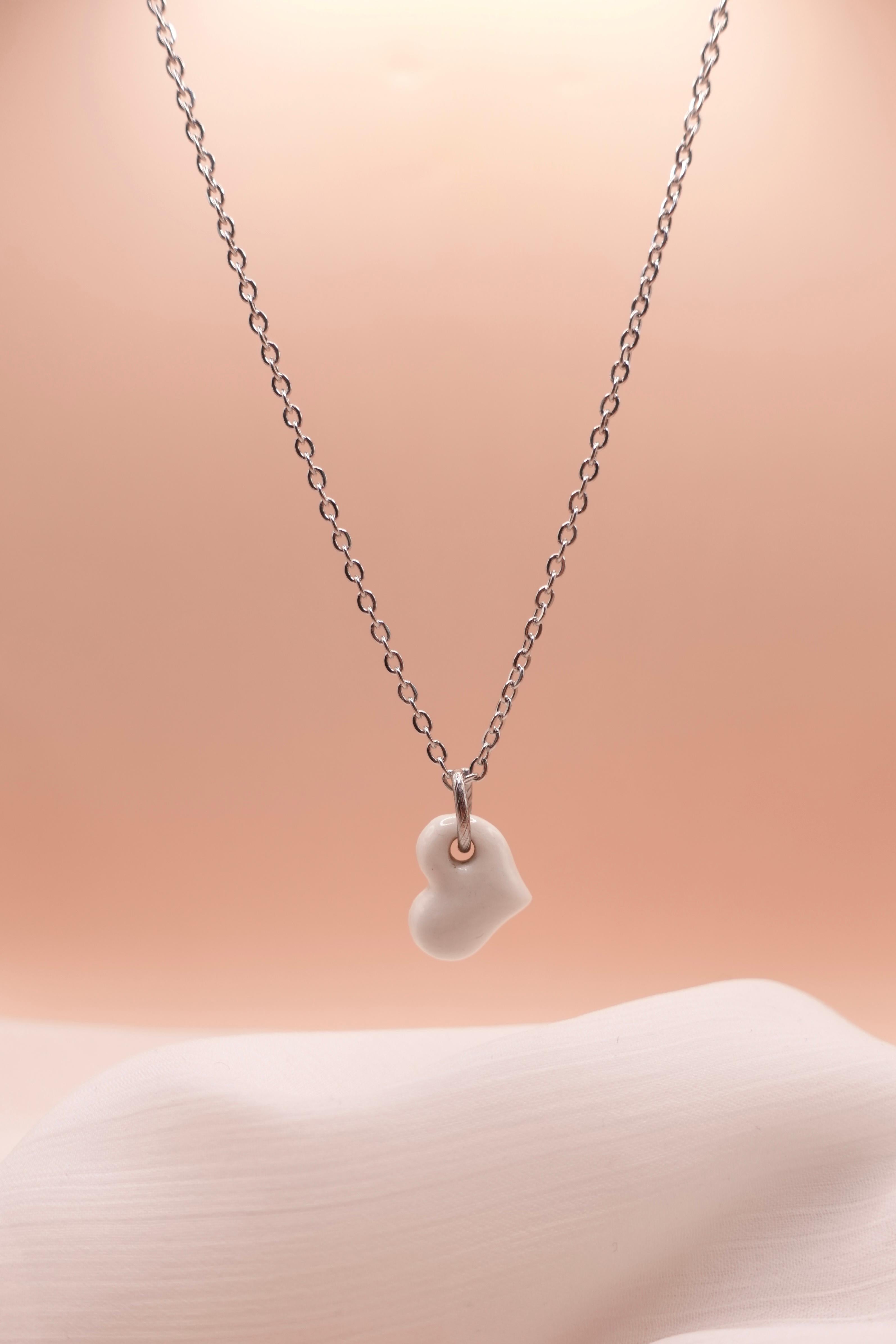 Collier petit cœur argent