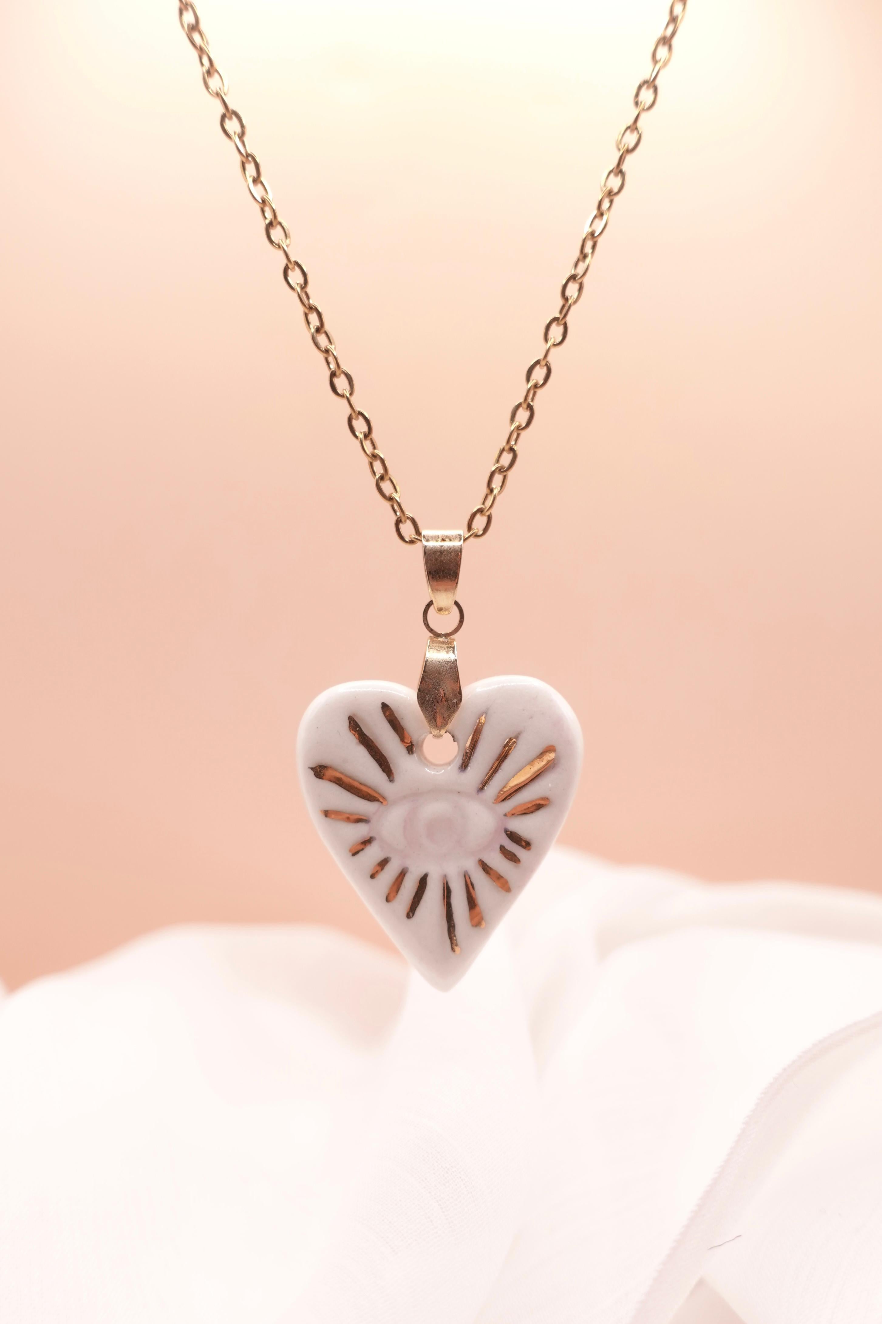 Ras de cou cœur or «parce que je t’aime»