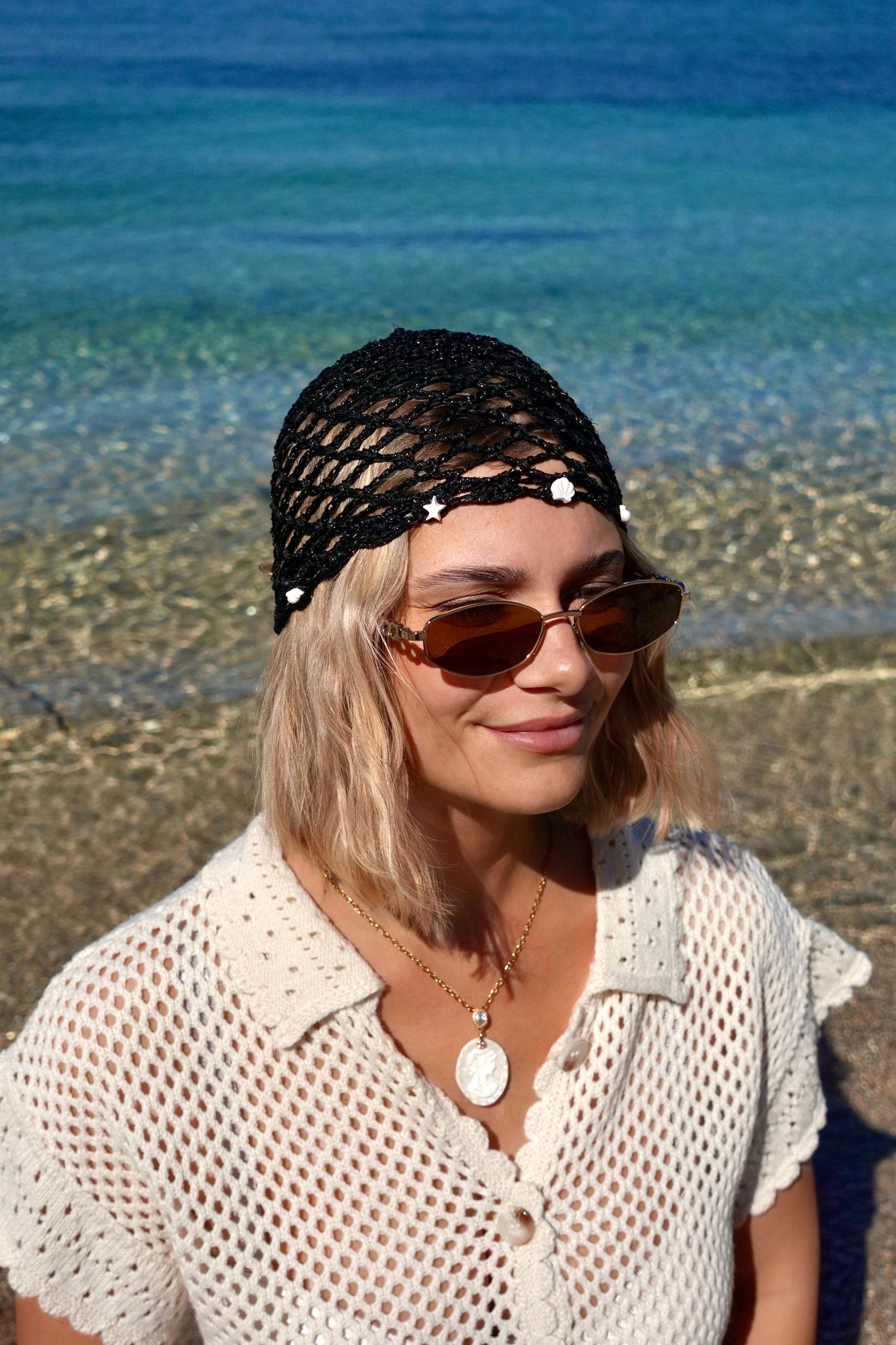 Bonnet en Crochet avec Coquillages