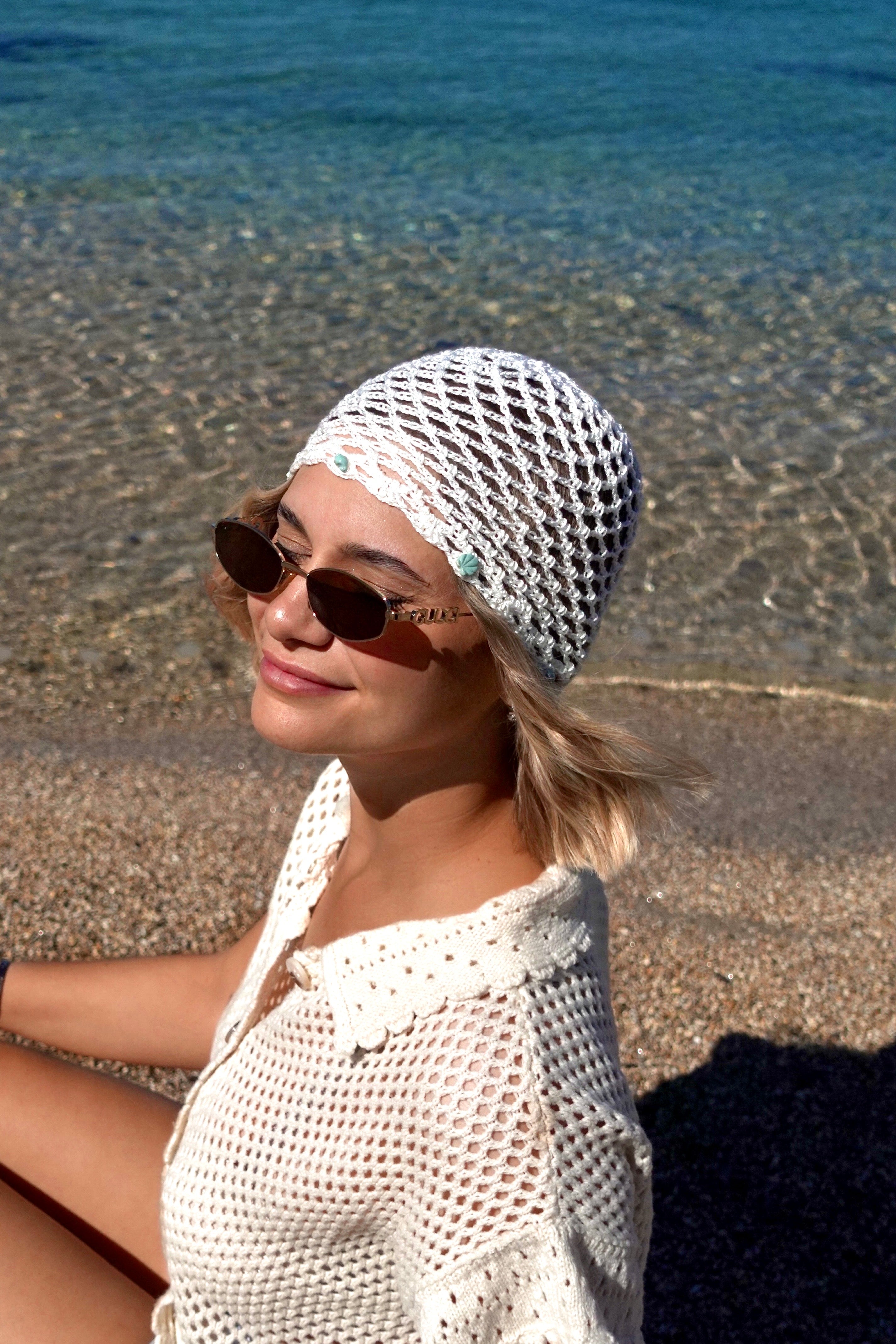 Bonnet en Crochet avec Coquillages