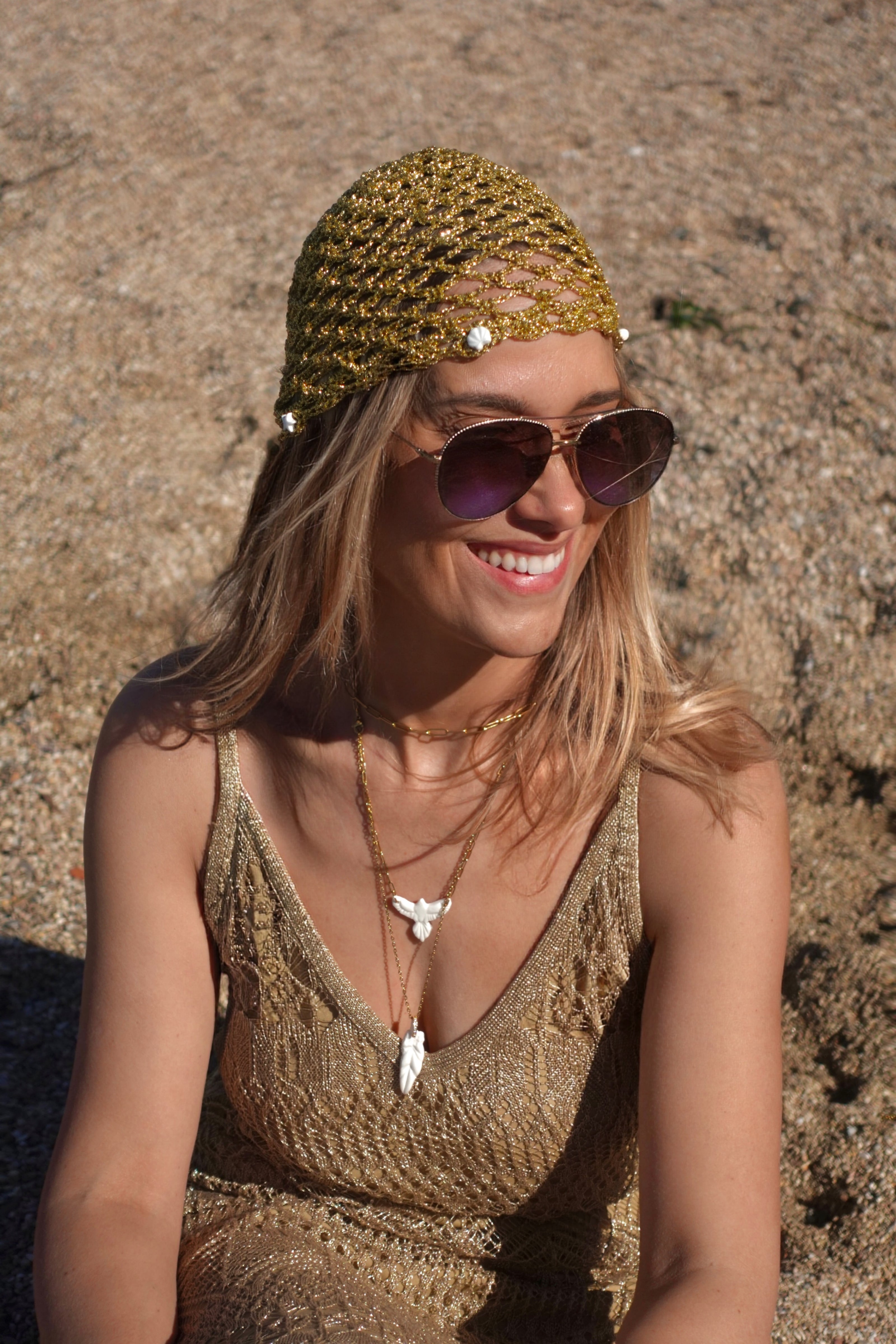 Bonnet en Crochet avec Coquillages
