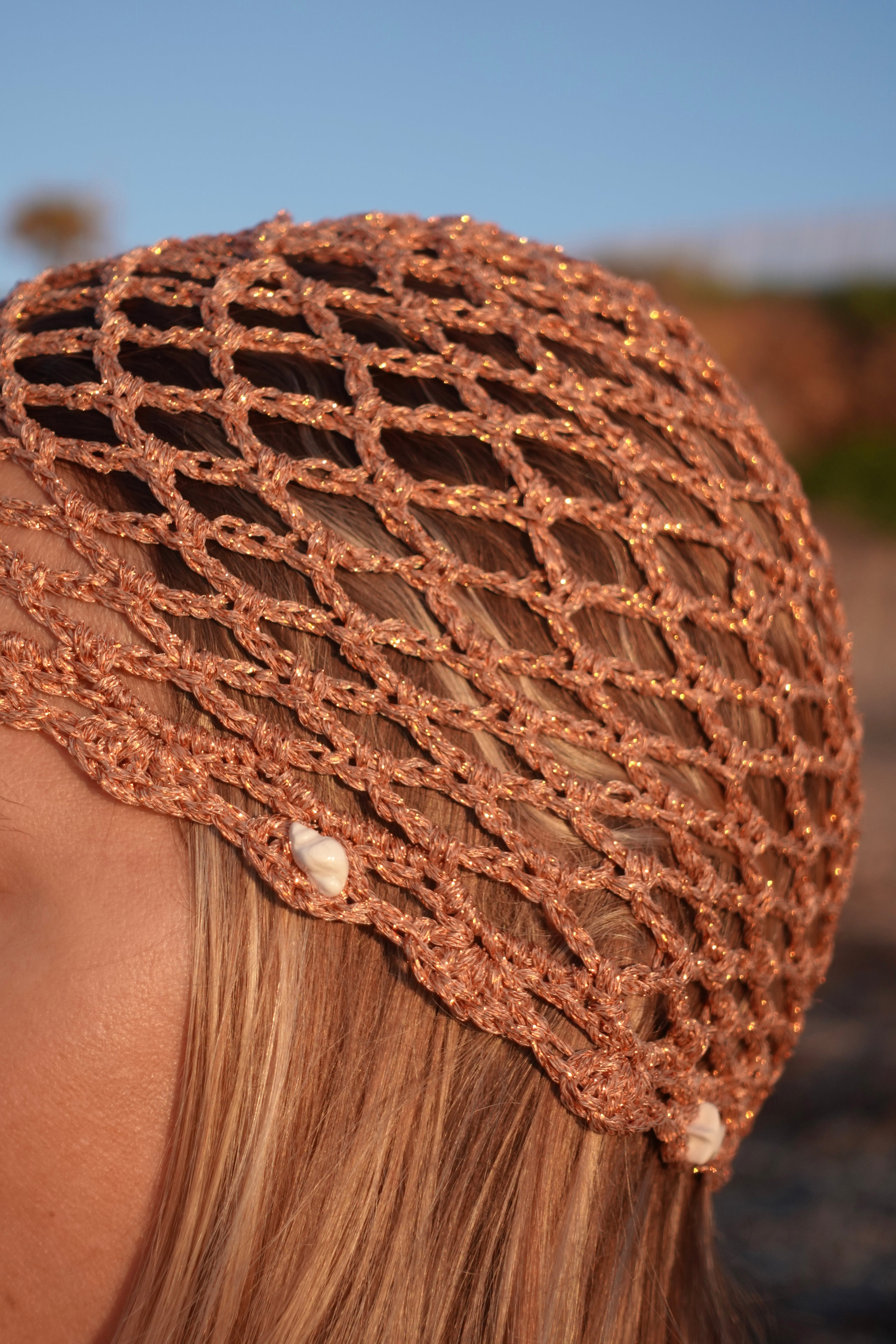 Bonnet en Crochet avec Coquillages