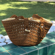 Sac cabas crochet fait main | Sac artisanal marocain | Maison Lomainlou