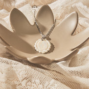 Sautoir Opaline argent