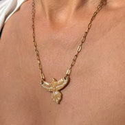 Collier Aigle en Porcelaine Fait Main | Bijou Bohème Chic Femme